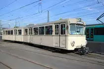 VGF Fahrzeugparade zum Jubiläum 50 Jahre U-Bahn Frankfurt am Main am 06.10.18 in Heddernheim mit Düwag U1 Wagen 1001 (Prototyp) 