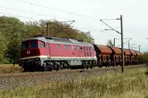 Am 11.09.2018 kam die 132 334-4 von der EBS Erfurter Bahnservice Gesellschaft mbH, Erfurt aus Richtung Stendal und fuhren weiter in Richtung Wittenberge .