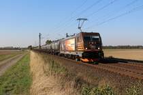 187 538 HSL mit Kesselwagen bei Woltorf am 11.10.2018
