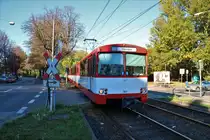 VGF Düwag U2 Wagen 303+305+304 am 13.10.18 beim U3 Wagen Abschied unterwegs in Frankfurt am Main Schäfflestraße