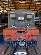 Nase der Gelenkdampflokomotive NGG 13 - Bauart Garratt - wurde 1929 bei Hanomag in Hannover gebaut. (Deutsches Technikmuseum Berlin, April 2018)