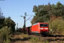 145 035-2 mit dem EZ 51975 (Offenburg Gbf-Kornwestheim Rbf) bei Forchheim 25.9.18