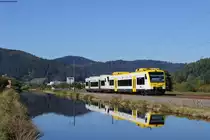 VT 523 und VT 527 als SWE87377 (Bad Griesbach(Schwarzwald)-Freudenstadt Hbf) bei Haslach 27.9.18
