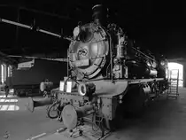 Die Dampflokomotive 38 205 Anfang April 2018 im Sächsischen Eisenbahnmuseum Chemnitz-Hilbersdorf.