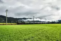 NBiK 93.1332 fährt mit dem SR 16796 (Spittal-Millstättersee - Lienz), bei Irschen vorüber.
Schiebelok war NBiK 1245.05.
Aufgenommen am 15.9.2018.
