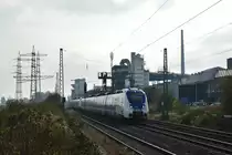 Hamster auf Abwegen. Am 19.10.2018 büchsten 2 NX Hamster von ihrer Stammstrecke aus und wurden ab Köln über Grevenbroich und Mönchengladbach geleitet. Grund der Umleitung waren Personen im Gleis. Schon lange habe ich gehofft den RE7 auf meiner Hausstrecke erlegen zu können und am 19.10.2018 klappte es endlich.

Grevenbroich Erftwerk 19.10.2018