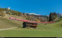 RhB Ge 4/4 II 622 mit RE Scuol-Tarasp - Landquart am 20. Oktober 2018 bei Saas.