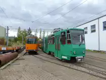 ex EVAG 518 aus Erfurt, am 15.09.2018 beim Waldbahnfest auf dem Betriebshof in Gotha.
