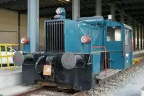 Rangierlok Köf II Serie 322 der Firma Leimgruber steht auf einem Nebengleis beim Dreispitz Areal. Die Aufnahme stammt vom 23.10.2018.