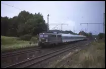 DB 140857 ist hier am 22.08.1998 um 16.26 Uhr in Velpe mit dem RB 4172 nach Rheine unterwegs.