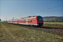 440 002-4 als RB in Richtung Gemünden unterwegs,gesehen am 10.10.2018 bei Retzbach-Zellingen.
