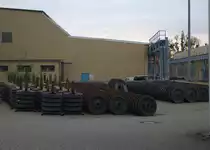 Radscheiben in Ilsenburg , hergestellt im Radsatzsysteme Werk Ilsenburg , gehörend zum Bochumer Verein Verkehrstechnik.18.10.2018  08:08 Uhr.