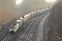 Am 20.03.2015 zog 189 931 einen KLV in Richtung Göttingen. Aufgenommen in der Südeinfahrt von Eichenberg.