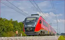 SŽ 312-135 fährt an Črešnjevec vorbei Richtung Dobova. /5.9.2018