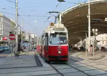 Wien Wiener Linien SL 18 (E2 4314 + c5 1514 (Bombardier-Rotax 1986 bzw. 1990)) XV, Rudolfsheim-Fünfhaus, Fünfhaus, Neubaugürtel / Märzstraße am 19. Oktober 2018.
