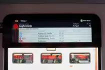 Fahrgastinformationdisplay der neuen Berliner S-Bahn der BR 484.
So gesehen auf der InnoTrans am 22.09 2018 in Berlin.
