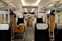 Innenausstattung der ersten Klase des „Traveso“ für die Südostbahn (SOB).
So gesehen auf der InnoTrans am 22.09 2018 in Berlin.
