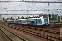 CD 660/661 002 und 660/661 001 fahren am 14.August 2018 als Rx 804 (Olomouc hl.n. – Brno hl.n.) aus dem Bahnhof Breclav.