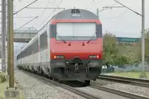 Nachschuss vom IC 61 Richtung Basel, am 3.11.18 nach der Durchfahrt bei Kiesen