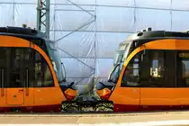 AVG (Albtal-Verkehrs-Gesellschaft) Bombardier ET2010 Wagen 941+931 gekuppelt am 03.11.18 in Bad Soden Bahnhof