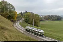 GFM Historique Ce 4/4 131 auf Extrafahrt am 3. November 2018 zwischen Broc-Village und Broc-Fabrique.
