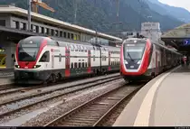 Altbekannt trifft auf Neu:
RABe 511 022 (Stadler DOSTO) SBB als RE 4884 nach St. Gallen (CH) und RABe 502 207-9 (Bombardier Twindexx Swiss Express) als RE 5082 nach Zürich HB (CH) stehen in ihrem Startbahnhof Chur (CH).
[10.7.2018 | 18:14 Uhr]