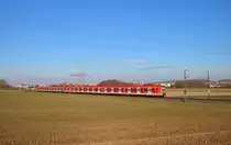 DB Regio S-Bahn Rhein Main 423 xxx und 423 xxx als S6 nach Frankfurt Süd am 18.11.18 auf der KBS630 bei Bad Vilbel Dortelweil 