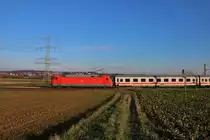 DB Fernverkehr 101 xxx mit IC am 18.11.18 auf der Main Weser Bahn bei Bad Vilbel Dortelweil