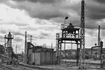 Eisenbahn-Versorgungsbauten Mitte August 2018 im Eisenbahnmuseum Arnstadt.