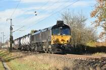 Zugschluß! Kalter Großdiesel am Zugschluß, die 266 101-4 ist hier in Boisheim an einem Kastelzug angehangen der gen Venlo fährt. 18.11.2018