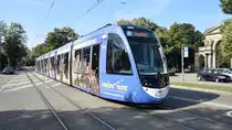 Freiburg im Breisgau - Straßenbahn CAF Urbos 305 - Aufgenommen am 16.09.2018