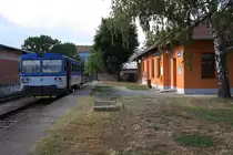 CD 809 336-1 wendet am 15.August 2018 im Bahnhof Hustopece u Brna vom Os 14625 aus Sakvice auf den Os 14626 nach Sakvice.