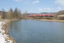 RB 59093 von Nürnberg Hbf nach München Hbf bei Pappenheim, 24.03.2018