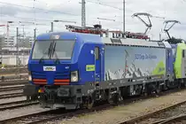 Siemens Vectron 193 497-5 wird in der Abstellanlage beim badischen Bahnhof aufgerüstet. Die Aufnahme stammt vom 03.12.2018.