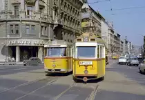 Budapest BKV SL 60 (Tw 1233) / SL 67 (Tw 3861) am 30. August 1969. - Scan eines Farbnegativs, Film: Kodak Kodacolor X.