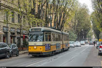 ATM Milano Wagen 4601 am 29. November 2018 auf der Linie 19 Richtung Piazza Castelli in der Via Vincenzo Monti.