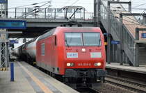 RBH Logistics GmbH mit  145 019-6   [NVR-Number: 91 80 6145 019-6 D-DB] und einem Ganzzug Druckgaskesselwagen am 15.12.18 Bf. Berlin-Hohenschönhausen.