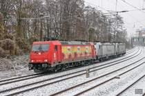 185 586-5 RHC mit RHC 187 074 & 187 075 in Wuppertal, am 16.12.2018.