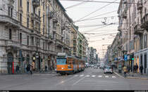 ATM Milano Jumbotram 4980 am 29. November 2018 als Dienstfahrt am Piazzale Baracca.
