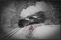 Gleich wird Draculinchen alias 764.411 R mit Ihrem Güterzug in Preding eintreffen. 
Hier nächst km 2,0 beschließe ich meine Bilder für Heute. 
Morgen geht's weiter … 
Schöne Adventwoche an alle ! 
16.12.2018