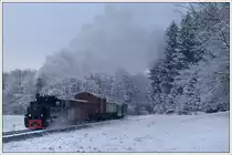 764-411R der Stainzer Bahn am 16.12.2018 rund 2,5 Kilometer nach der Ausfahrt aus Preding Richtung Stainz aufgenommen.