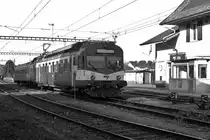 Chemins de fer du Jura CJ
Regionalzug Porrentruy-Bonfol mit RBDe 94 85 7 566 222-6, ehemals RM, in Alle am 12. Oktober 2018.
Foto: Walter Ruetsch 