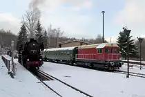 52 8154 & 107 018 im Museum in Schwarzenberg am 15.12.2018