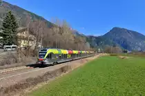 Ein ETR 170 am 29.03.2017 bei Campo di Trens. 
