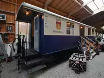Der Personenwagen  Stadt Plettenerg , Baujahr 1913 im November 2018 am Bahnhof Hüinghausen.