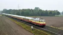 TRI E10 1309 (113 309), vermietet an AKE, mit AKE-Rheingold-Sonderzug Koblenz Hbf - Stralsund Hbf (Marl, NI, 23.09.18) 