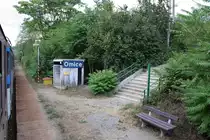 Haltestelle Omice am 18.August 2018.