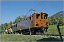 50 Jahre Blonay Chamby - MEGA BERNINA FESTIVAL: Pünktlich zum Fest wurde nach zehn Jahren  die faszinierende RhB Bernina Bahn Ge 4/4 81 wieder in Betrieb gesetzt und wird über das Jubiläum hinaus Bernina Bahn Flaire ins Waadtland zaubern. 
Bei Chaulin, den 9. Sept. 2018