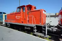 Die Diesellokomotive 360 303-32 im August 2018 im Eisenbahnmuseum Koblenz.