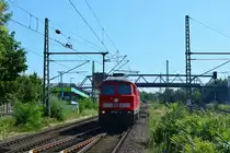 Nachschuss auf die 233 285-6 beim rangieren in Brandenburg Hbf.

Brandenburg 23.07.2018